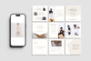 Minimalist Instagram Post Templates for Fashion Brands, Luxury Canva Feed Graphics, Aesthetic Square Social Media Kit, Fresh Linen Collection
