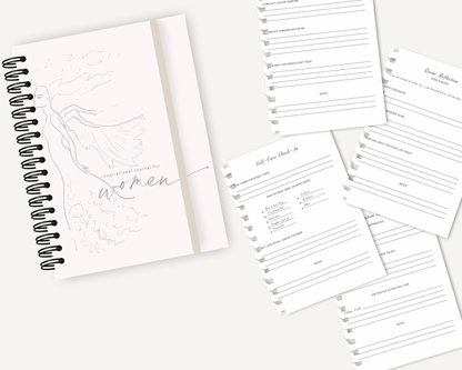 Inspirational Journal for Women PDF | Printable Mental Health Self Care Planner Digital Connection Kit | Daily Mindfulness Reflection Guide