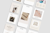Jordan | 200 Clean + Minimalist Instagram Post Templates, edit in Canva