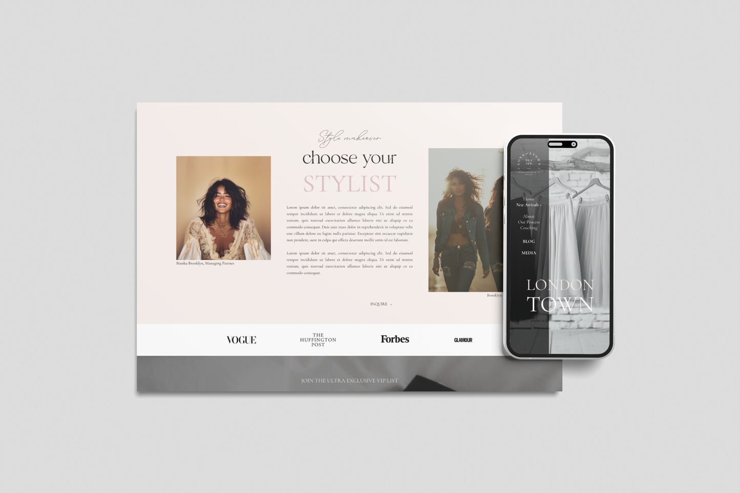 London/Town Squarespace Website Template