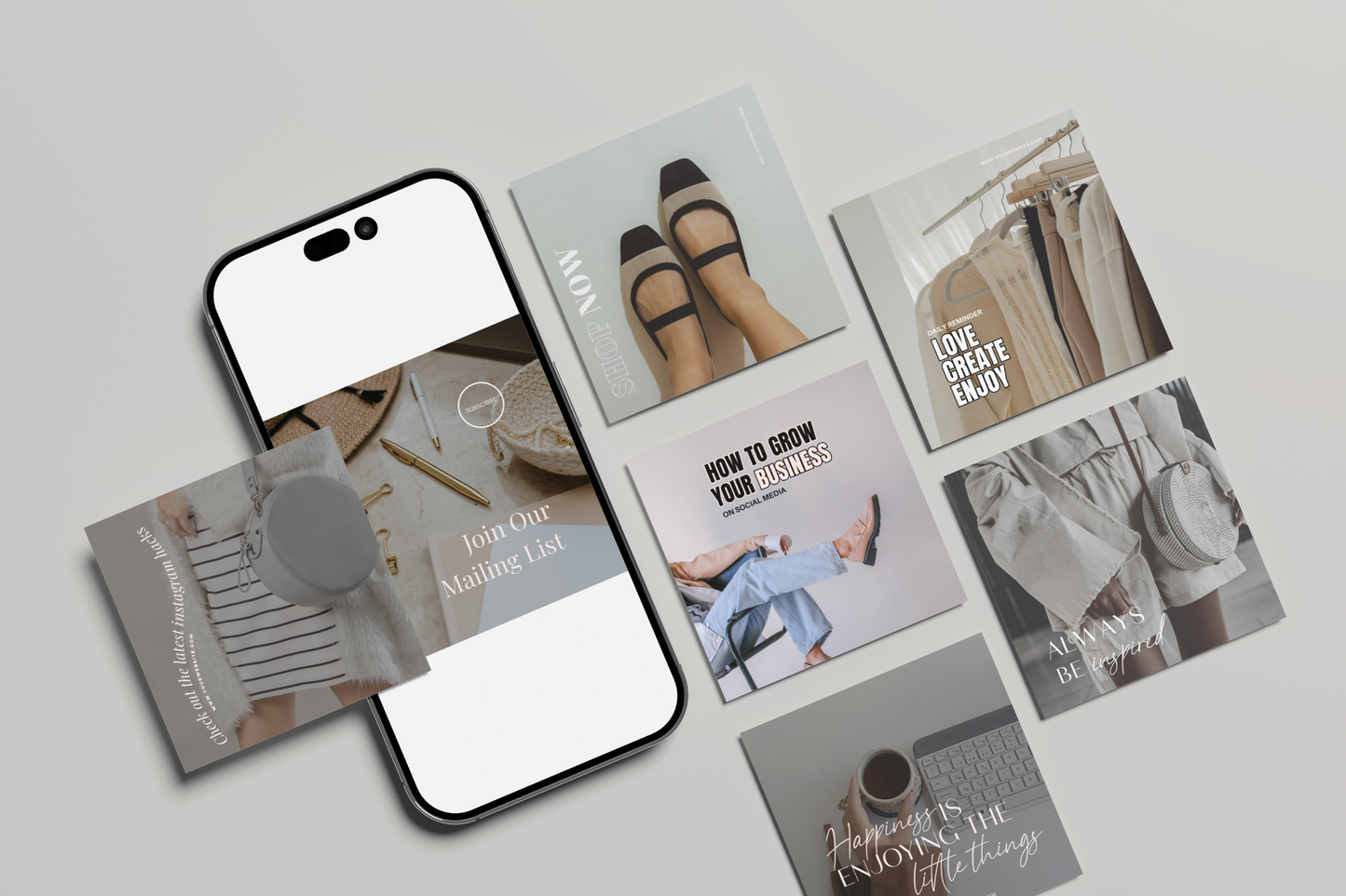 Luxe Boss Babe | Modern & Ambitious Entrepreneur IG Instagram Posts & Stories Social Media Kit