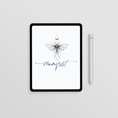 Digital Manifestation Journal | 369 Method Manifesting Workbook | Daily Law of Attraction Planner | Goodnotes Journal Prompts & Vision Board