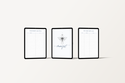 Digital Manifestation Journal | 369 Method Manifesting Workbook | Daily Law of Attraction Planner | Goodnotes Journal Prompts & Vision Board