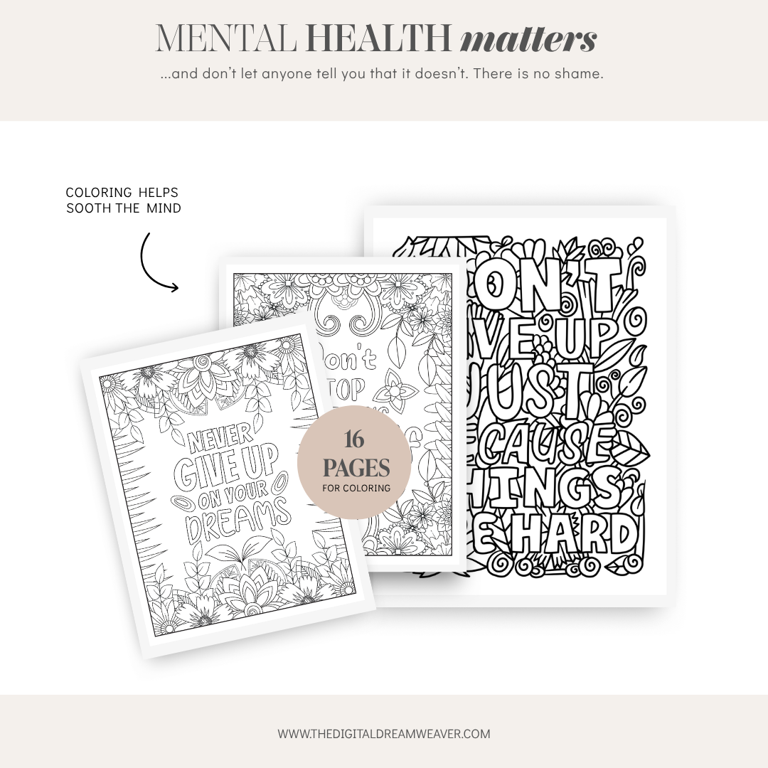 Mental Health Journal and Anxiety Relief Planner, Digital Mindfulness Tracker, CBT Thought Reframing, Self Care Worksheets