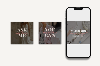 Aesthetic Instagram Template Canva Social Media Post Layouts Minimalist Editorial Grid Kit for Female Entrepreneurs Coaches Bloggers