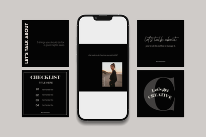 Aesthetic Instagram Template Canva Social Media Post Layouts Minimalist Editorial Grid Kit for Female Entrepreneurs Coaches Bloggers