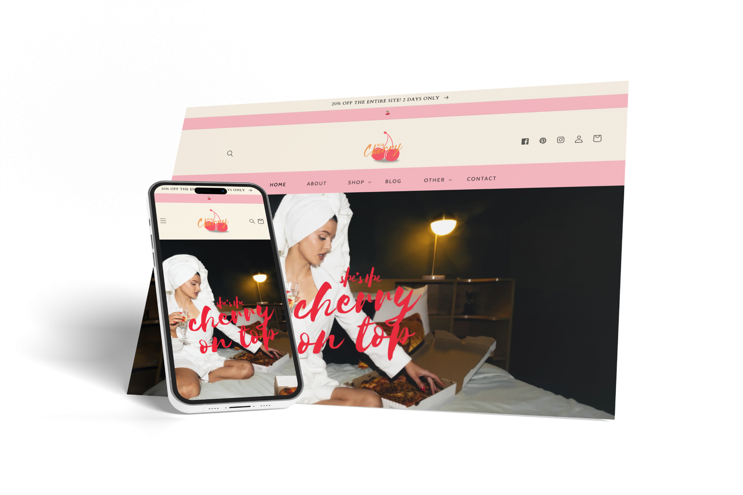 Mon Cherry Website Template for Shopify