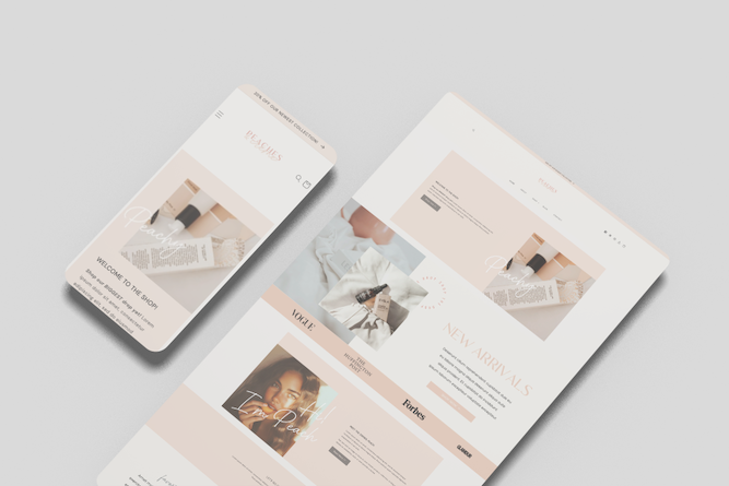 Peaches Shopify Website Template