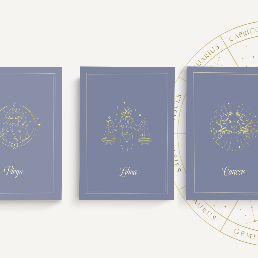 Undated Celestial Zodiac Themed Planner for Astrology Lovers | Aries • Taurus • Gemini • Cancer • Leo • Virgo • Libra • Scorpio • Sagittarius • Capricorn • Aquarius • Pisces