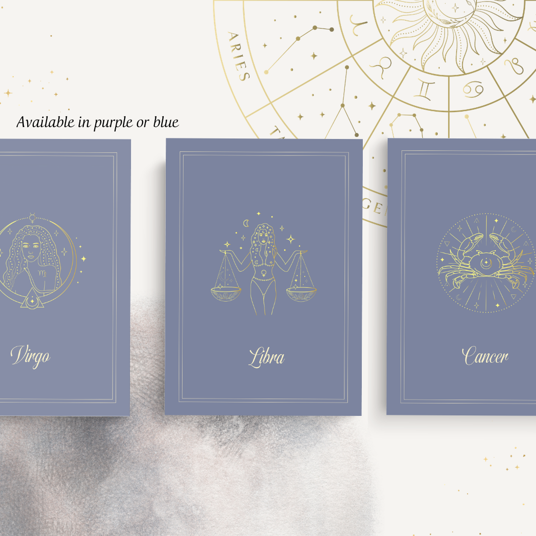Undated Celestial Zodiac Themed Planner for Astrology Lovers | Aries • Taurus • Gemini • Cancer • Leo • Virgo • Libra • Scorpio • Sagittarius • Capricorn • Aquarius • Pisces