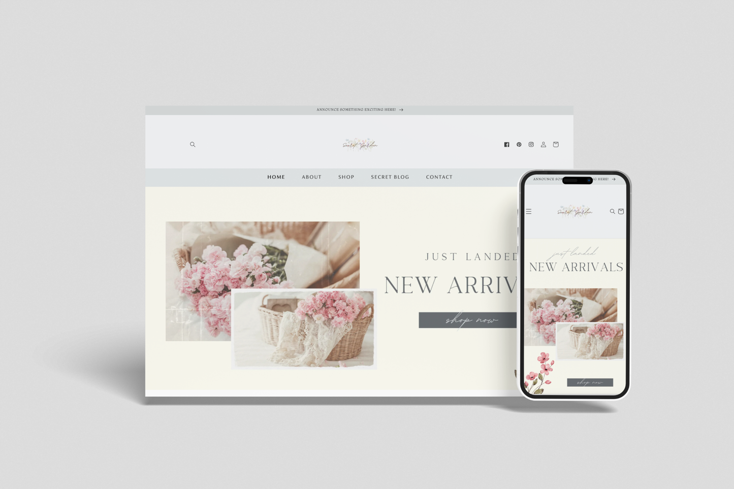 Secret Garden Shopify Website Template