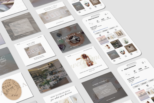 Spiritual + Empowering | Social Media Post Bundle 100 Editable Canva Templates