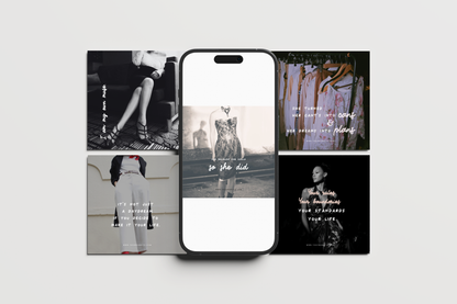 Aesthetic Instagram Template Canva Social Media Post Layouts Minimalist Editorial Quote Posts for Female Entrepreneurs Coaches Influencers